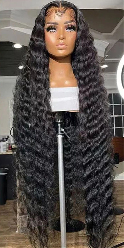 Natural Black Remy curl Deep wave